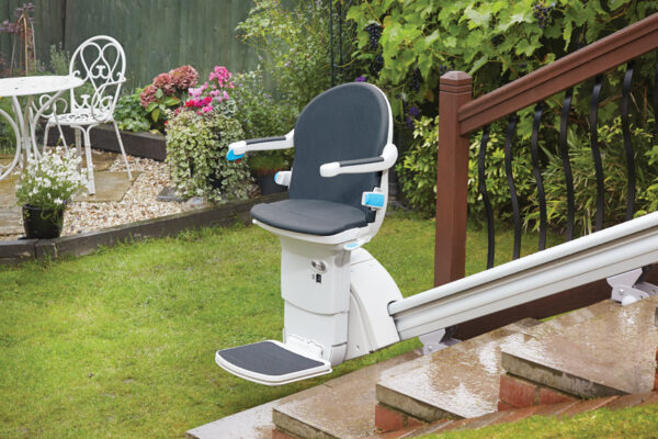 Handicare 1000 Smart Outdoor Outside Track Seat Straight Stairlift Wales Next Day