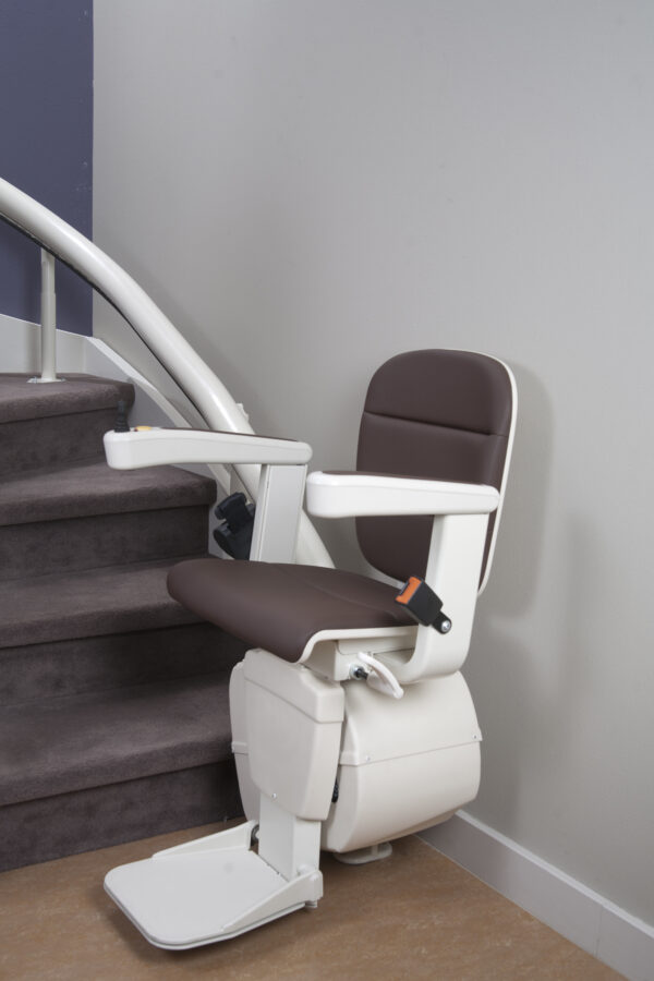 Handicare Freecurve Curved Stairlift Wales Elegance Chair Seat