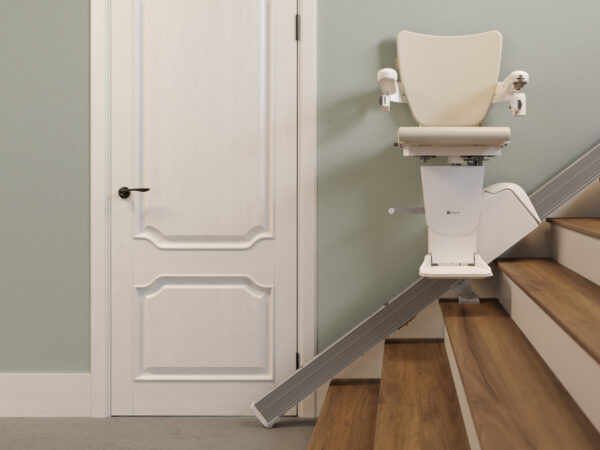 Handicare 1100 EasyHinge Easy Hinge Straight Stairlift Wales