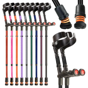 Flexyfoot Comfort Grip Double Adjustable Crutches