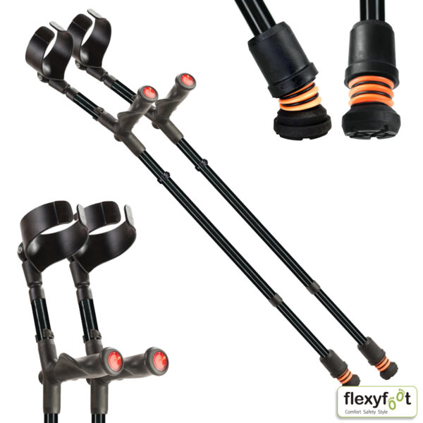 Flexyfoot Comfort Grip Double Adjustable Crutches