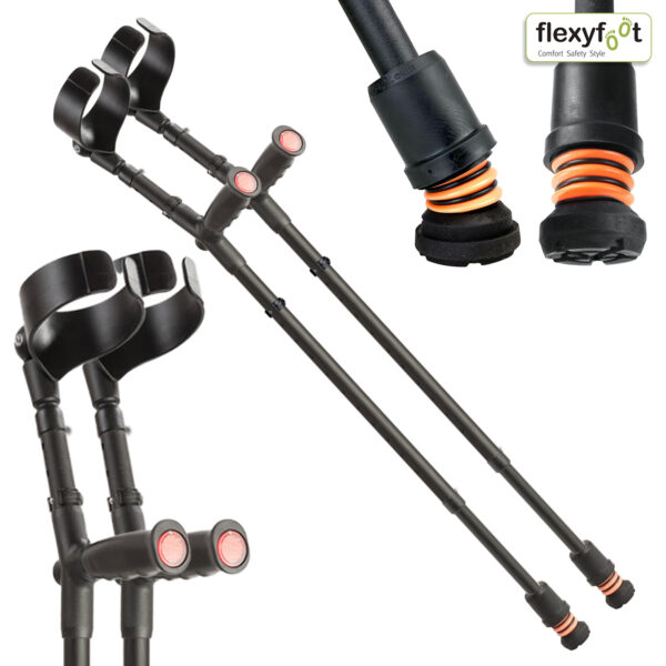 Flexyfoot Soft Grip Double Adjustable Crutches