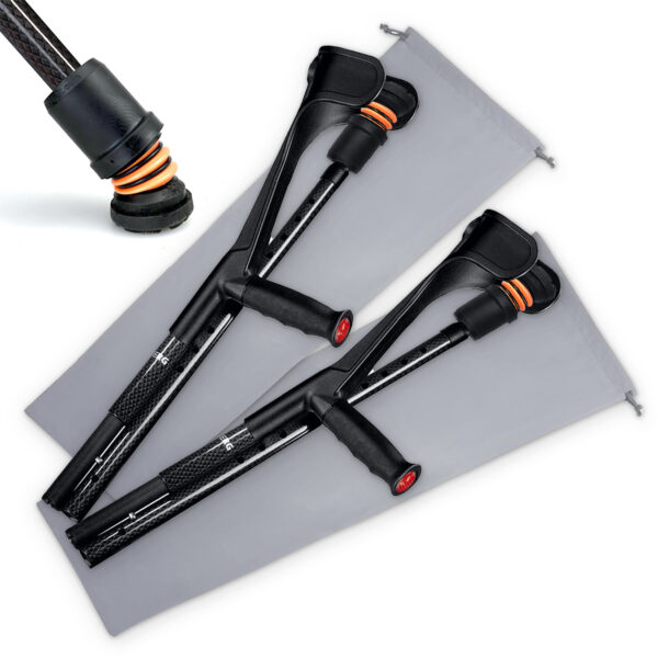 Flexyfoot Carbon Fibre Folding Crutches