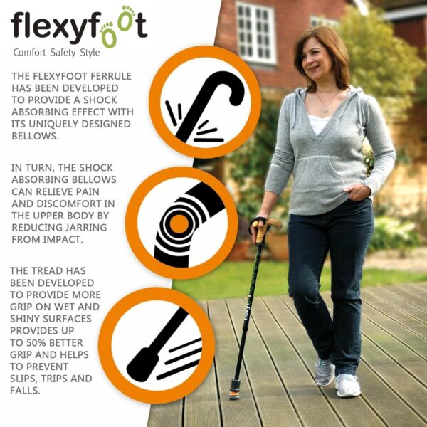 Flexyfoot Comfort Fischer Handle Walking Stick