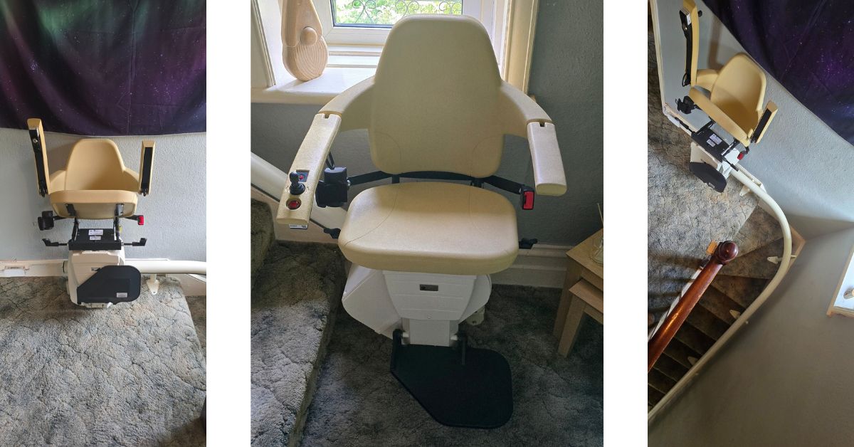 Talgarth Brecon Powys Curved Stairlift Handicare Freecurve